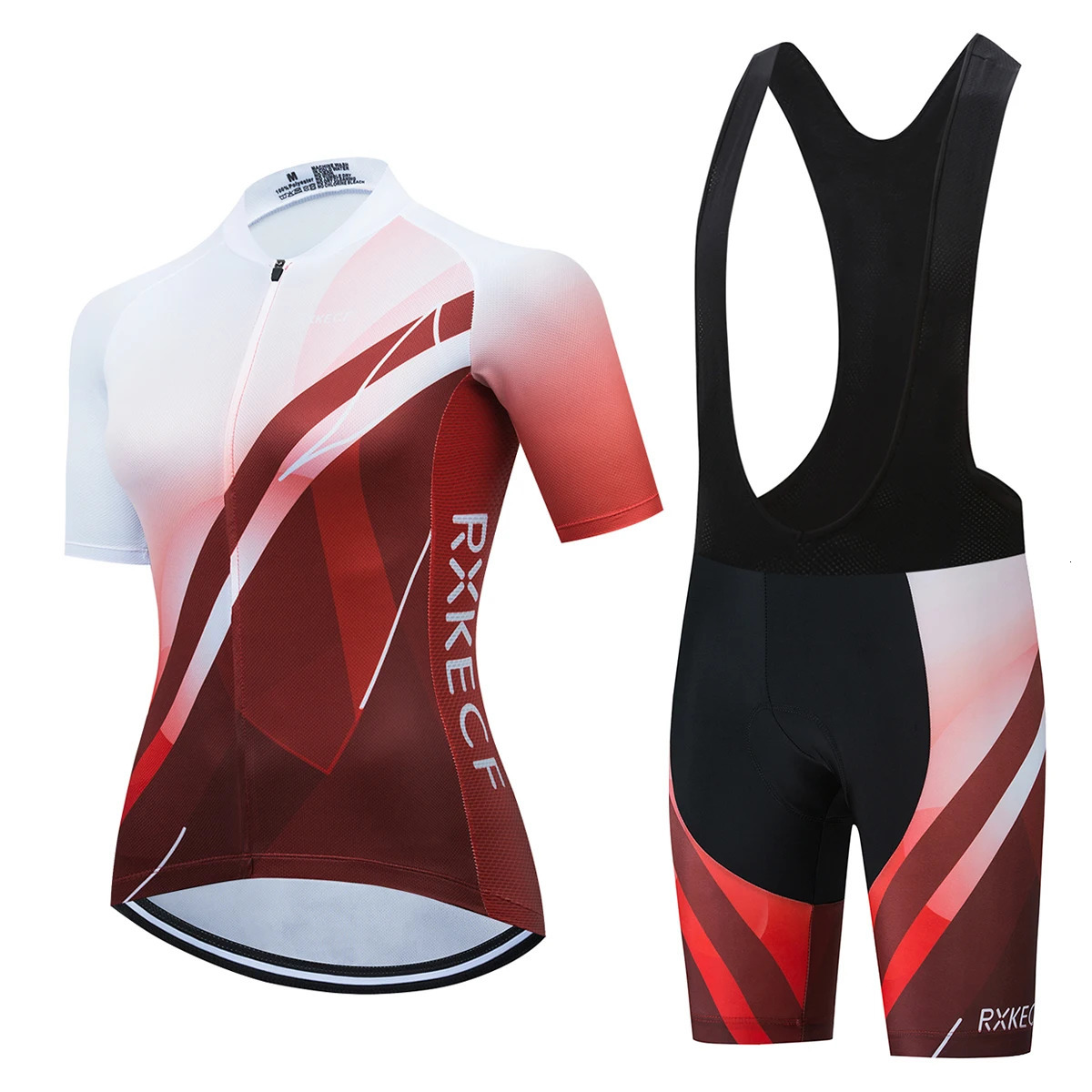 RXKECF Pro Woman Short Sleeve Cycling Jersey Set Sports Outfit Bike Clothing Kit Maillot Cyclist Bicycle Clothes 250724