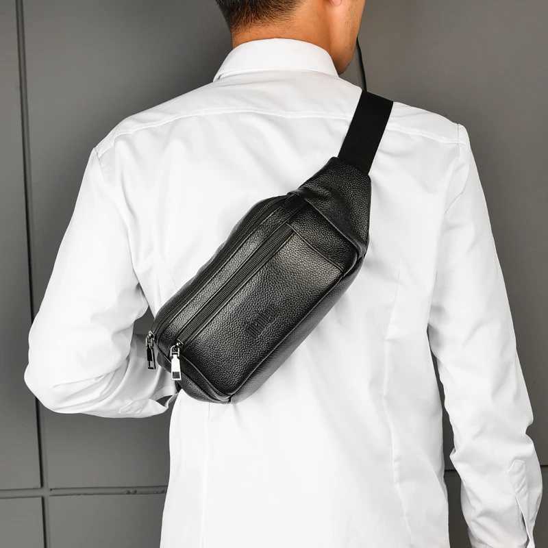 Mens Genuine Leather Ch Bags Crossbody Bag Luxury Design Durable Pockets Ch Bag Business Mens Handbag Shoulder Bag Y250724