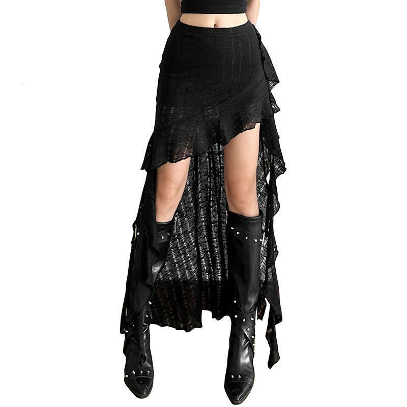 2025 Summer New Wave Pattern Irregular Slim Fit Sexy Versatile Women's Skirt b48