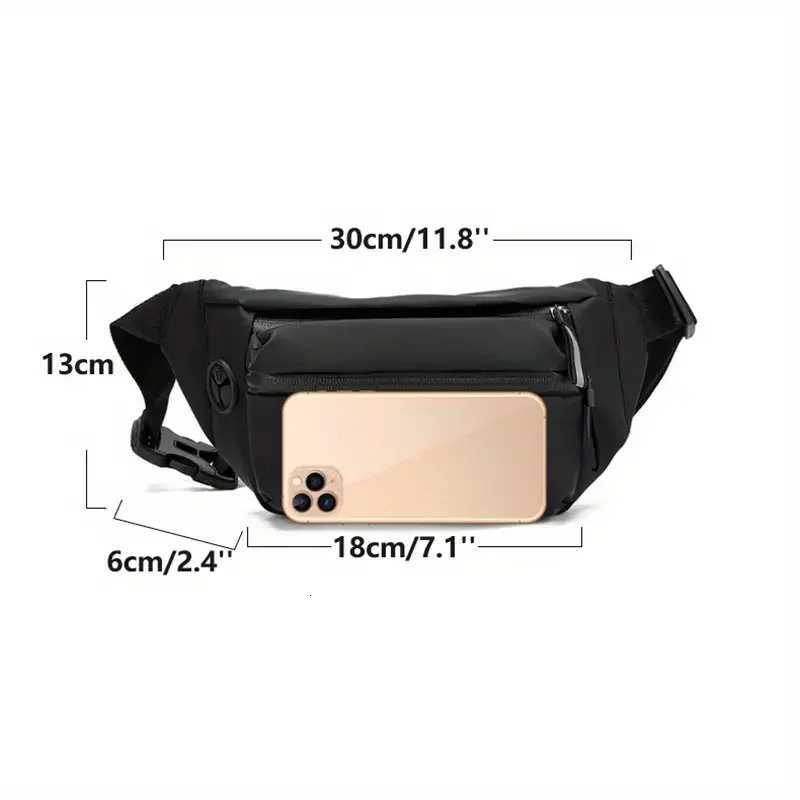 2024 Casual Tactical Waist Bag With Zipper - Mens Solid Multi-functional Storage for Outdoor Camping Running and Sports Training Y250724
