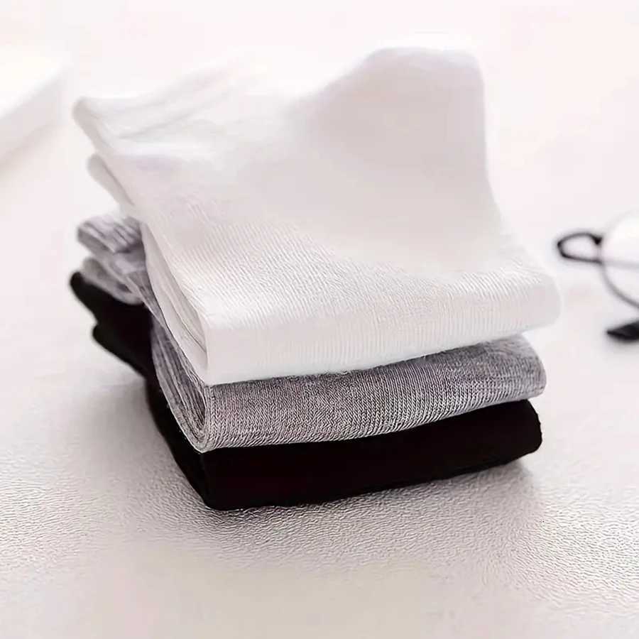 5 Pairs Mens Boat Socks Business Sport Sweat Absorption Mature Summer Autumn Solid Color Non Pilling Versatile Ankle Socks X250725