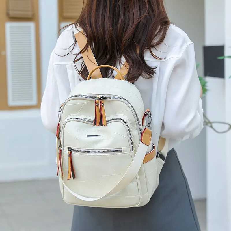 2025 New Style Wens Trendy Backpack - Versatile for Single Shoulder Crossbody; Stylish Soft Leather Backpack for Wen Suitable Y250724