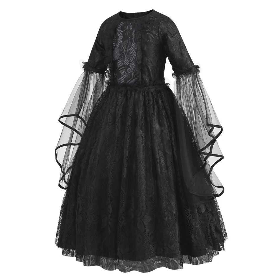 Children Halloween Ghost Bride Cosplay Costume Kids Maleficent Cosplay Dress Girls Evil Witch Dress Up Outfits Elegant Gown Z250725