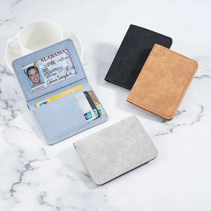 Card bag Male ultra-thin mini small wallet Multifunctional drivers license leather case Multi-card position Anti-degaussing cer Z250725
