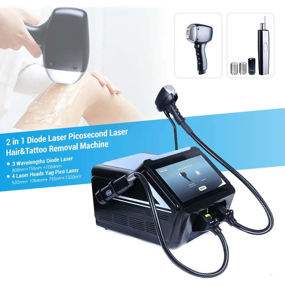 Portable Ice Cooling System Diode Laser Permanent Hair Removal Machine 755 808 1064 Tattoo Removal For Salo
