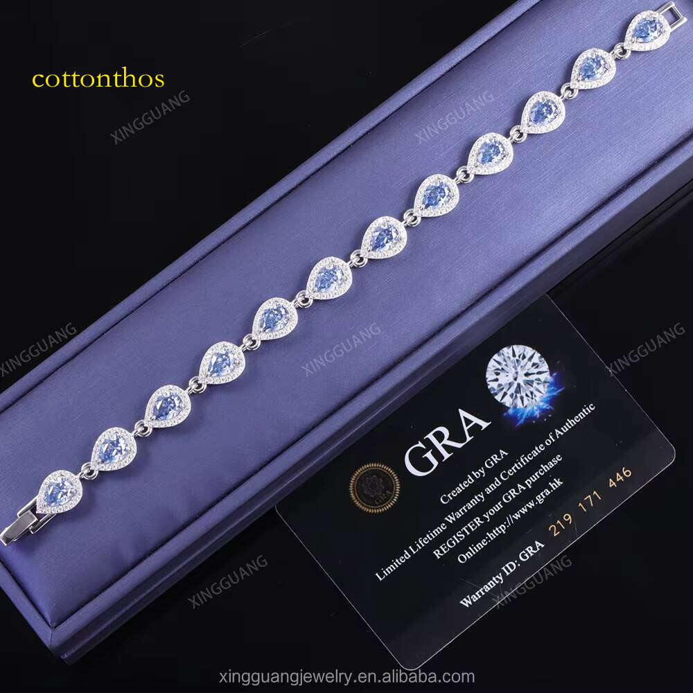 XG New Arrived Moissanite Sier Gold Plate Pass Dia test Fine Jewelry Bracelets for Women Men