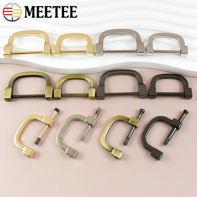 5/10Pcs 25/30mm Metal D Ring Buckles Detachable Screw Clasp Bag Buckle Handbag Strap Hooks DIY Handles Hanger Clips Accessories 250723