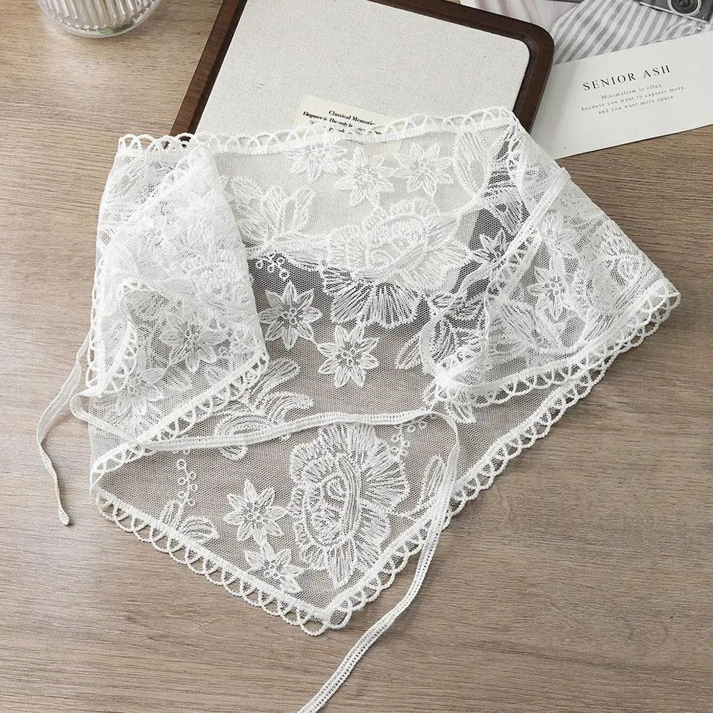 Lace Triangular Scarf Hair Band Headscarf Veil Belt Ribbon Edited Hair Band Accessories Korean Girl Women Kerchief 250723