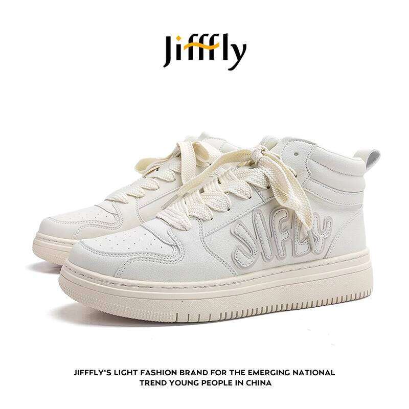 Jifffly High-Top Sneakers for Men 2025 Summer New Student Trendy Versatile White Couple Sports Shoes