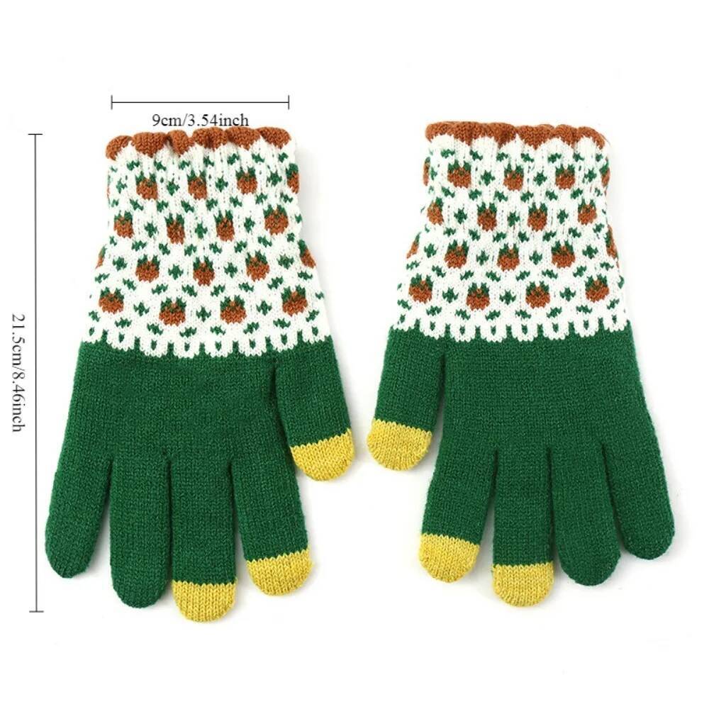 Winter warm cute winter ladies plus veet cycling windproof knitted touch screen gloves ddmythur