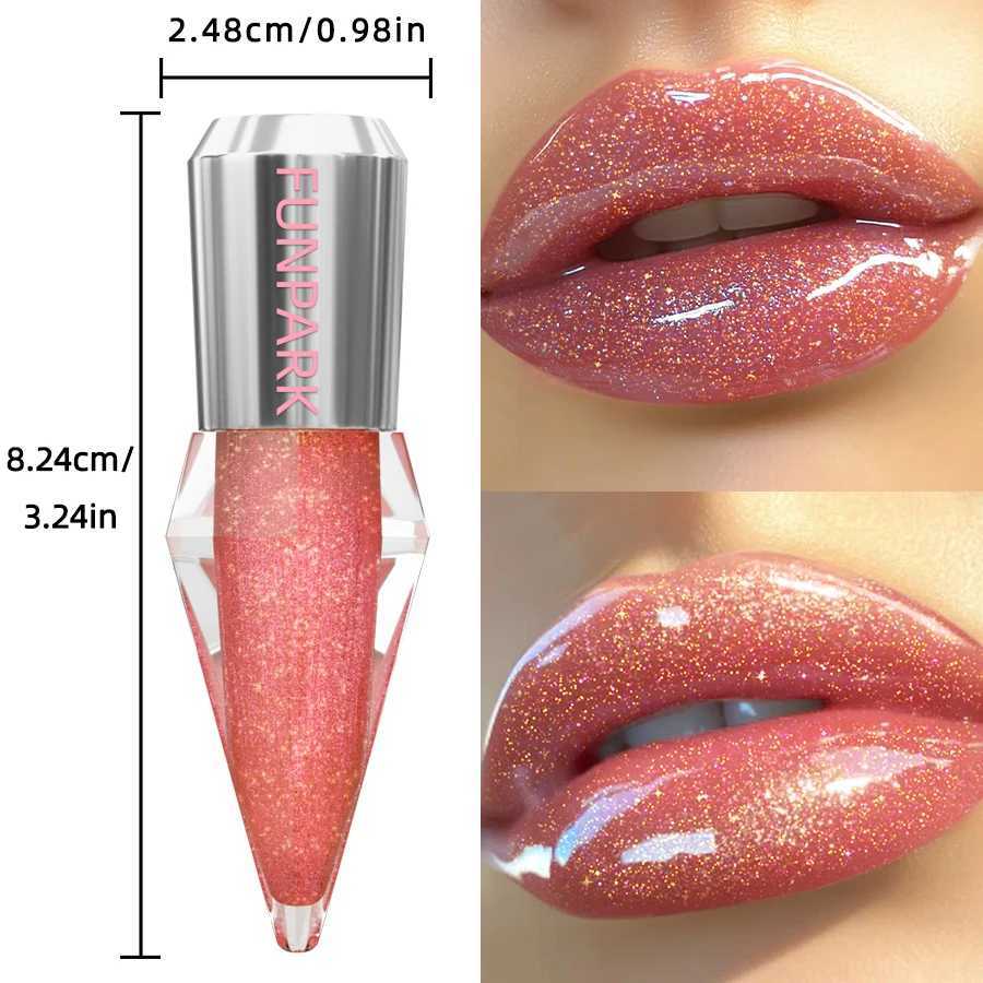 8 Color Glitter Shimmer Lip Gloss Moisturizing Lip Tinted Fuller Lip Effect Diamond Liquid Lipstick Makeup Sexy Lip Care GiftsXJ250724