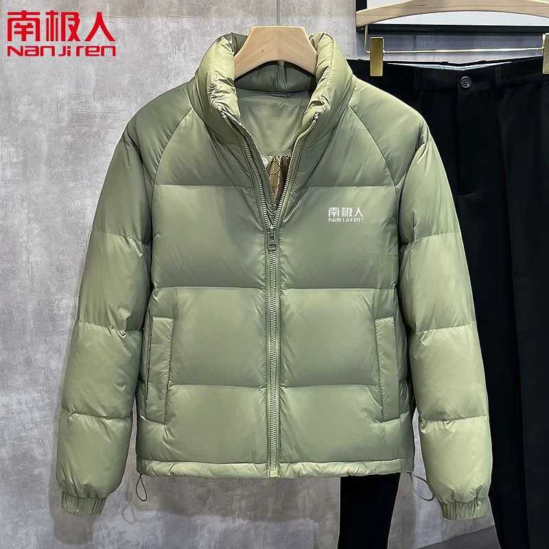 Antarctic Short Down Jacket Mens Padded Stand Collar Black Gold Fall-Winter 2025 New Couples Jacket X250725