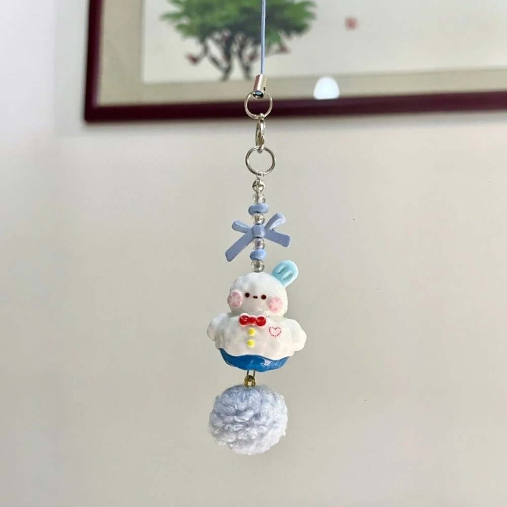 Game Love And Deepspace Zayne Keychain Cosplay Rope Phone Chain Alloy Keyring Snowman Bead Pendant Bag Accessories Xmas Gifts 250722