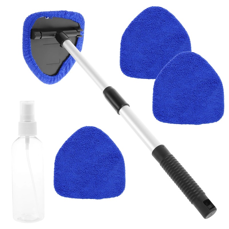 Car Windshield Cleaning Brush Telescopic Window Glass Cleaner Car Window Cleaner Window Glass Screen Scraping Mist Eliminator