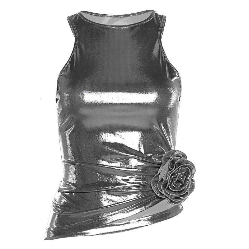 Clothing 2023 Summer New Women's Solid Color Sexy Fashion Floral Off-Shoulder Tank Top for Women eba