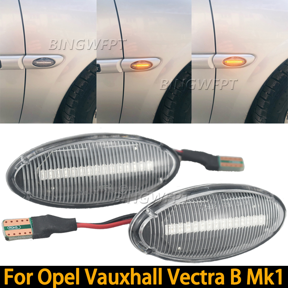 2Pcs Dynamic LED Side Marker Light Turn Signal Lamp For Opel/Vauxhall Vectra B MK1 1995 1996 1997 1998 1999 2000 2001 2002 2003