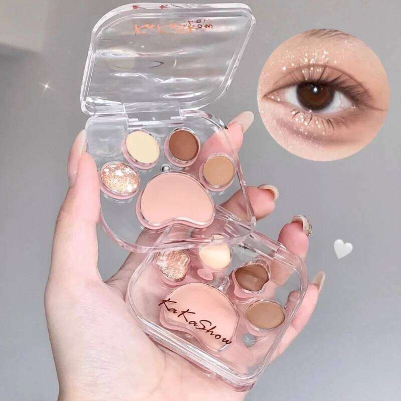 5 Colors Cat Claw Eyeshadow Long Lasting Glitter Rose Blush Shadows Cute Eye Makeup Palette Women Cosmetics X250723 X250724