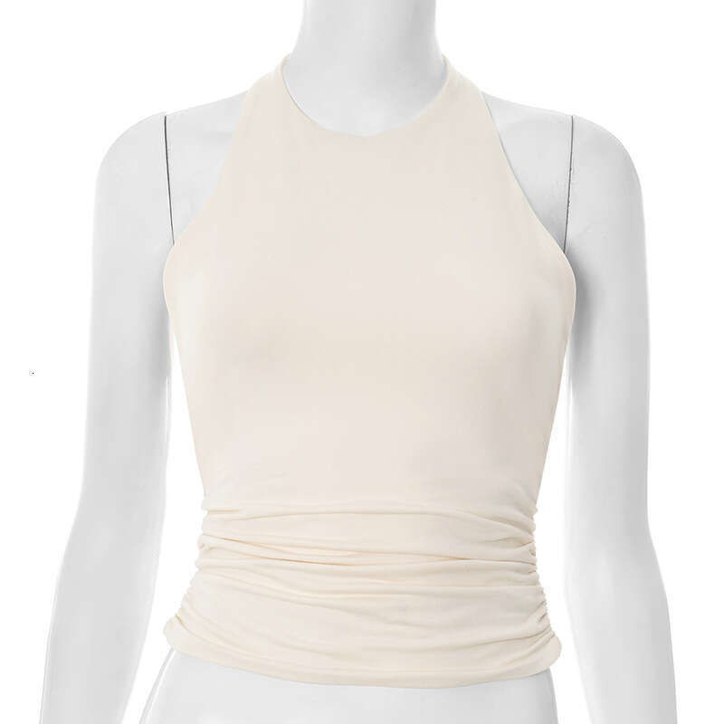 Ytp173 Women's Summer New Style Buckle Halter Backless Sexy T-Shirt Top B5
