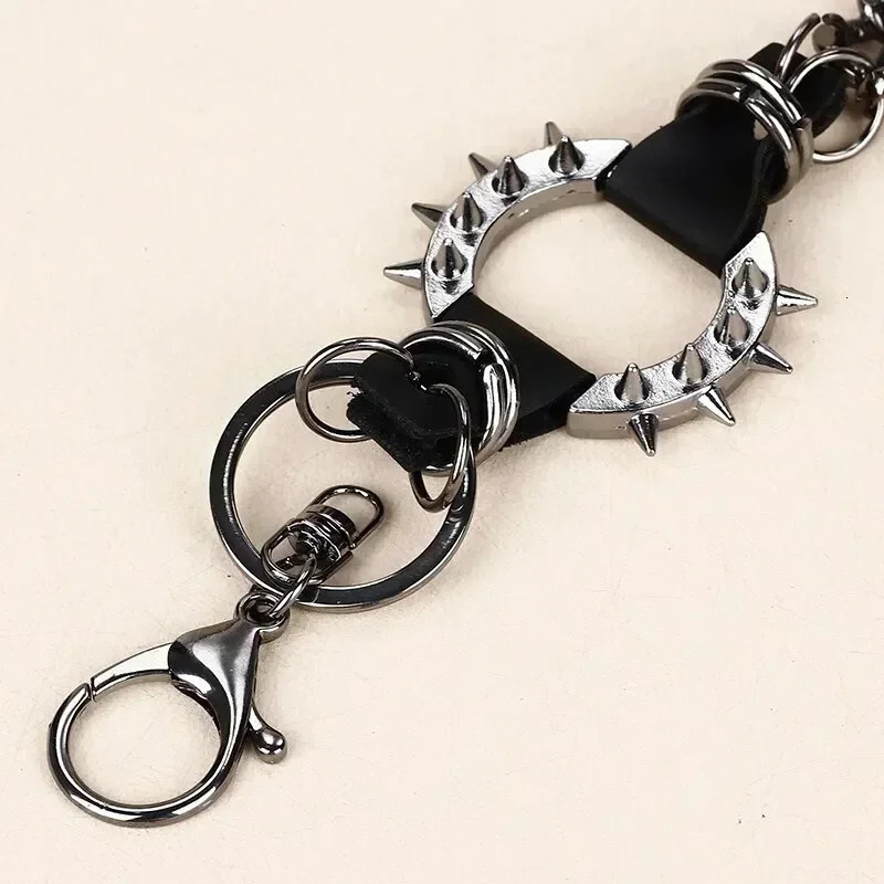 Punk Waist Chains Spiked Hip Hop Trouser Chains Retro Metal Belts for Pants Handbag Apparel Decoration Rock Style 250722