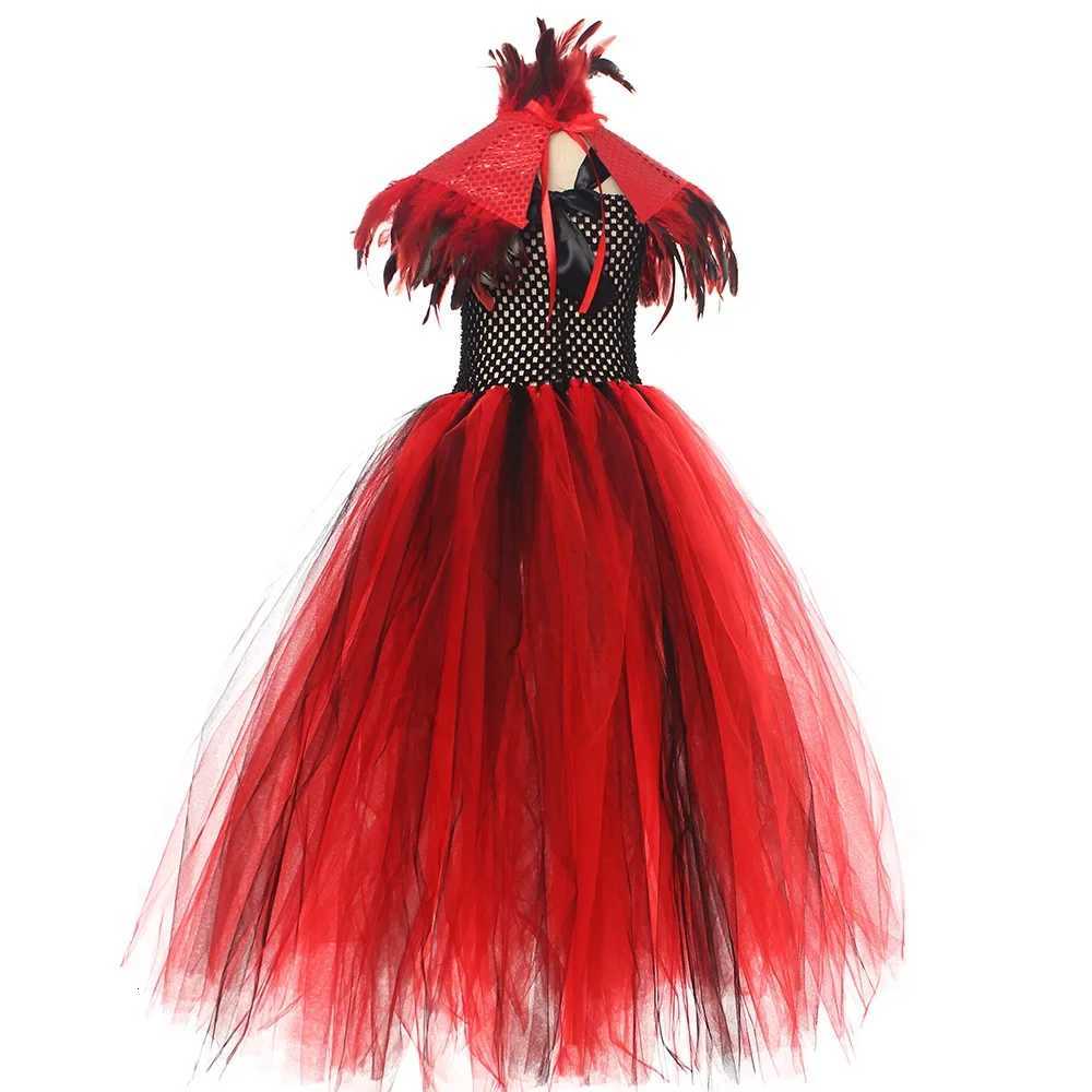 Halloween Vampire Costume for Girls Devil Witch Gothic Puffy Mesh Clothes Demon Vampires Queen Cosplay Carnival Par Dress Z250725