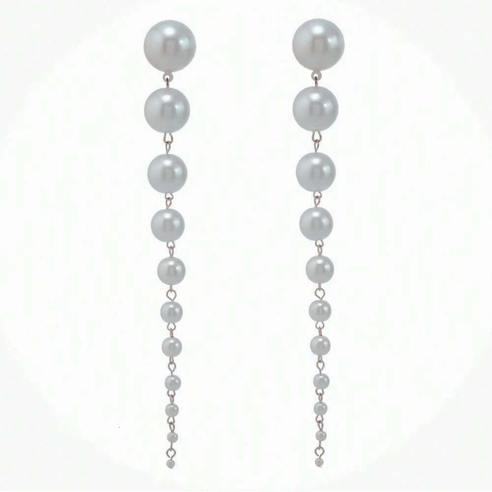 Long Dangling Earring 2024 Trend Elegant Pearl Tassel Earrings Wedding Party Jewelry Accessories 250715