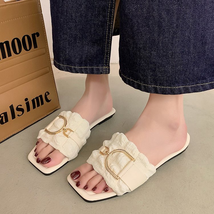 Free shipping 2025 new designer slippers flat slides for women sandals girl white black fashion slipper outdoor shoes 35-43