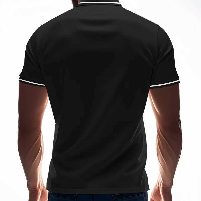 2025 Summer Mens Polo Shirt Pure Color Buttoned Mesh T-Shirt Casual Quick-Drying Turn-Down Collar Short-Sleeved Shirt Men Tops XJ250725