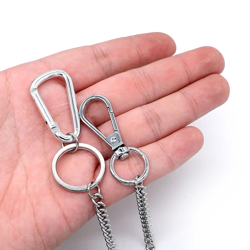 Stainless Steel long 45cm Punk Hip-hop Trendy Belt Waist Chain Male Pants Chain Men Jeans Punk gift Metal Trousers Keychain 250722