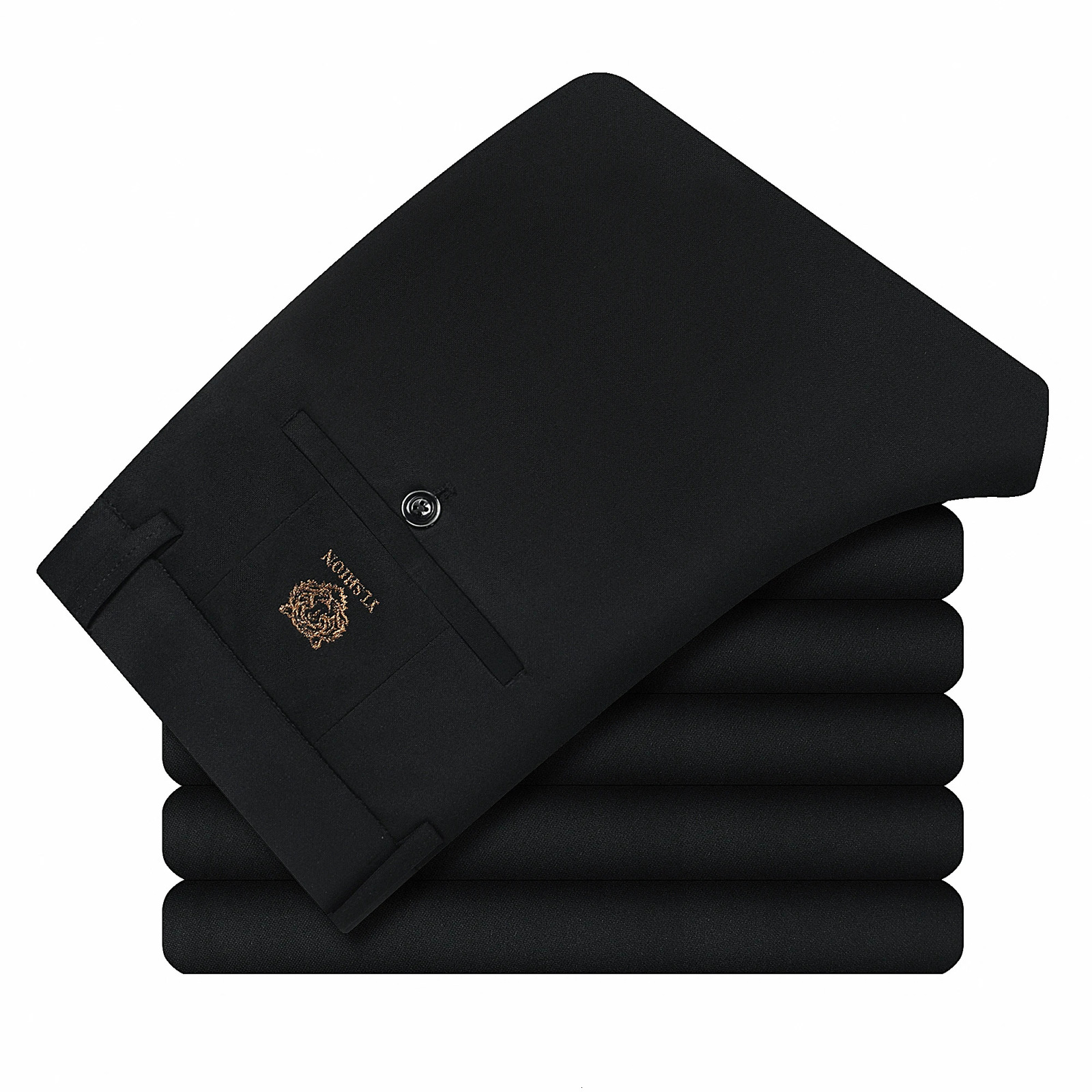 2942 Mens Summer Thin Fashion Business Casual Suit Pants Long Elastic Straight Sleeve Formal Plus Size 250725