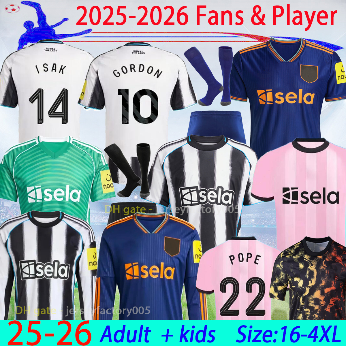 25 26 NewCaslte Soccer Jerseys Tonali football shirt Bruno G. Isak Gordon Botman Joelinton Livramento Willock Krafth GK football jersey men kit kids maillot 16-4XL