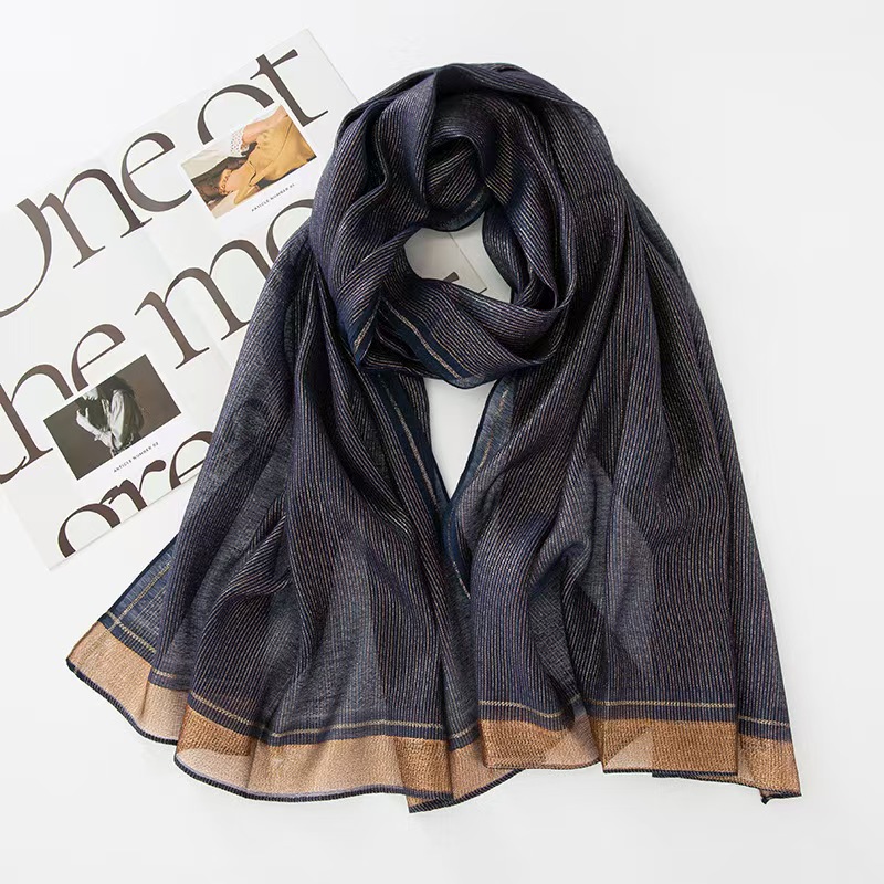 T1301 new style women's silk scarf long fashionable and versatile shawl headscarf