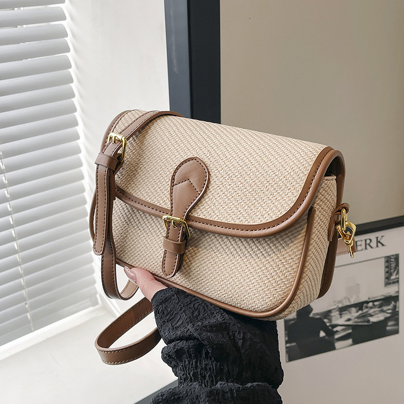 Luxury Brand Designer Bag High-Quality Texture Small Bag For Women 2025 New Trendy Korean Version Single Shoulder Crossbody Retro Fashion Color-Block 