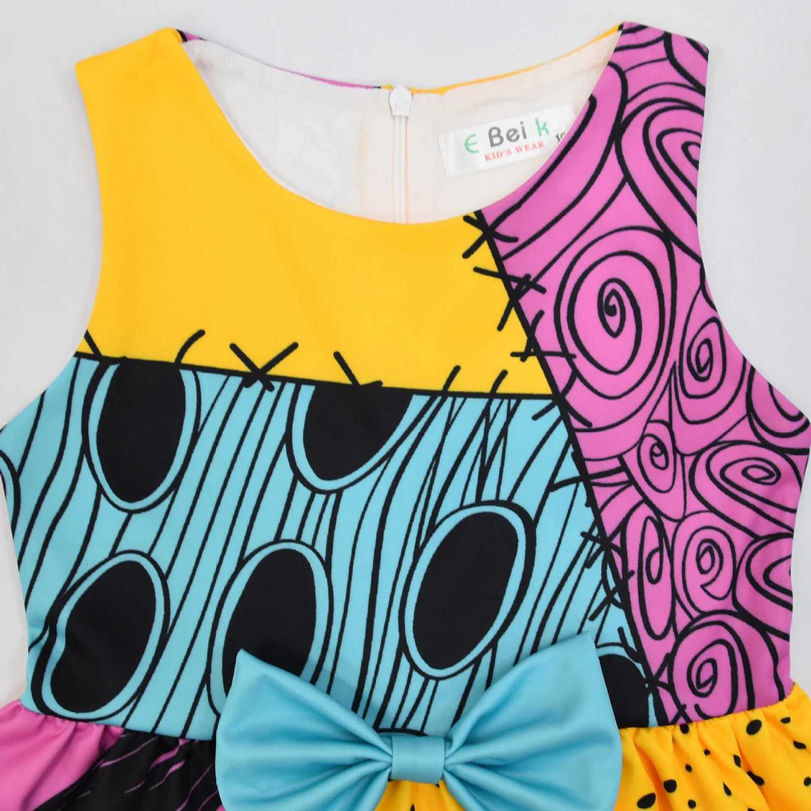 Girl Dress Bow Suit Halloween Costume Sister Brother Sally Cosplay Costume Baby Children Ruffle Tracksuit Birthday Par Outfit Z250725