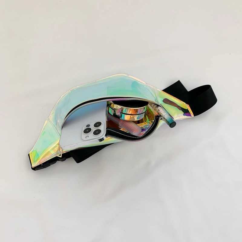Waist Bag Personality Dazzling Laser Fanny Pack Waterproof Fi Holographic Crossbody Bag Pocket Closure Coin Purse Y250724