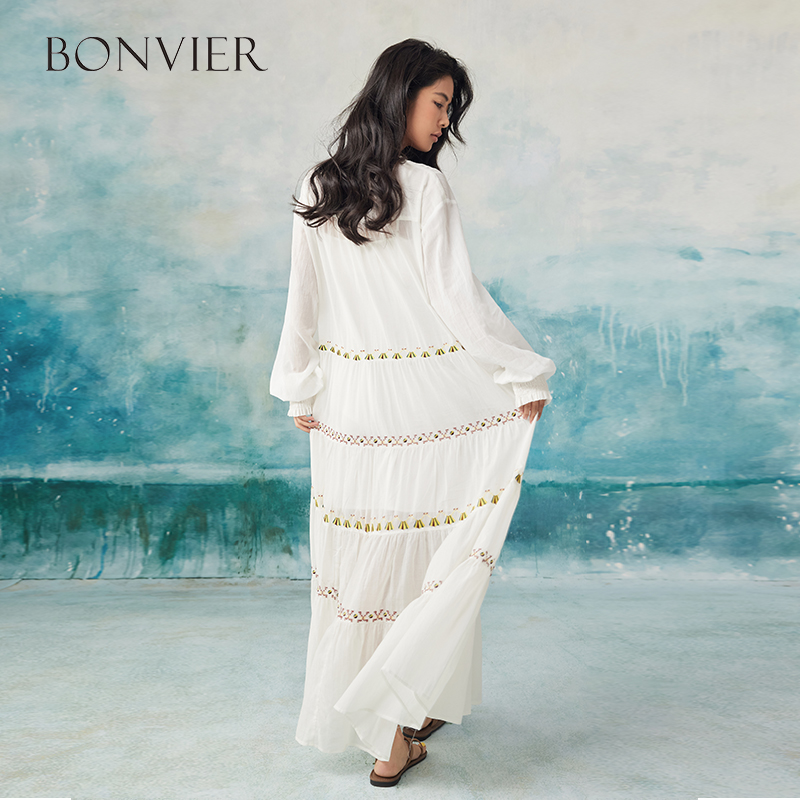 2025 Women Vintage Long Dress Spring Autumn Lace Patchwork Embroidered Elegant Dresses French Slim Long Sleeve Beach Robe Vestidos 6116789