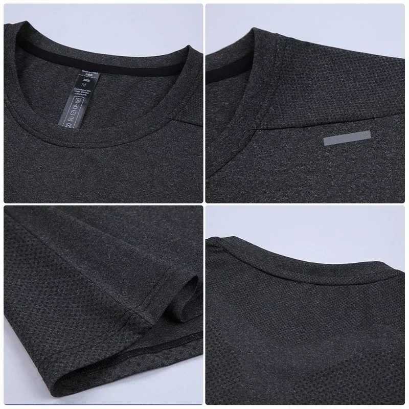 Mens Summer Loose Breathable Short Sleeve Outdoor Cycling Quick Dry Top Running Tracksuits Fitness T-shirts Muscle Tights Y250724