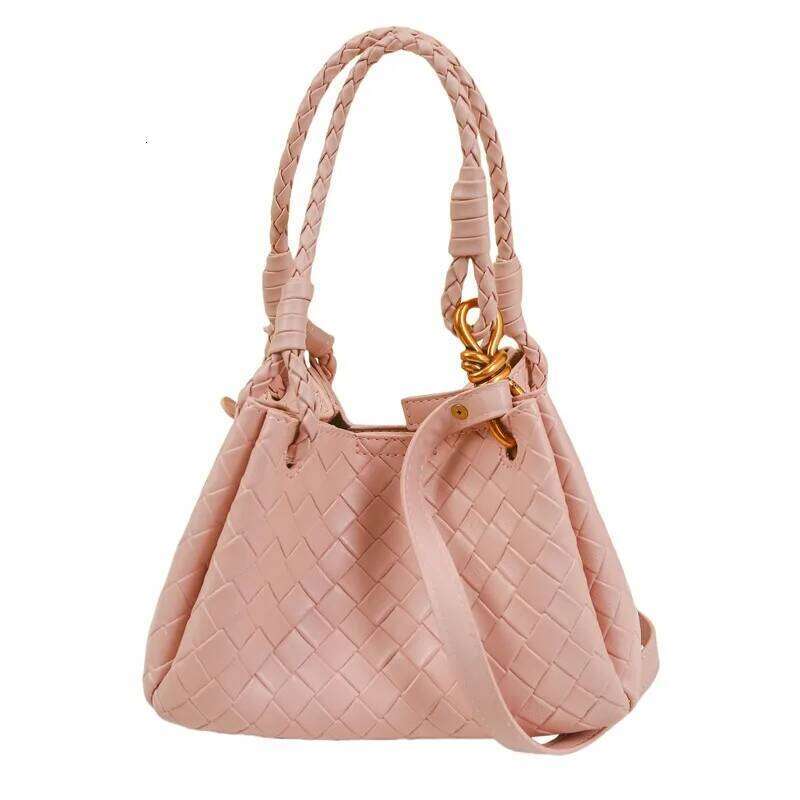 Woven Texture Bucket Bag Stylish Soft Tote Women Trendy Crossbody Single Shoulder Chic Handbag