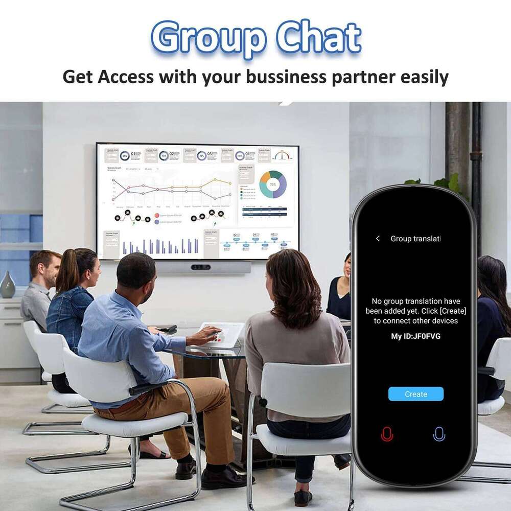 Designer Famous Brand Instant AI Voice Portable Inch Touch Screen Real Time Translator With Recording Photo For Travel Learn Meeting