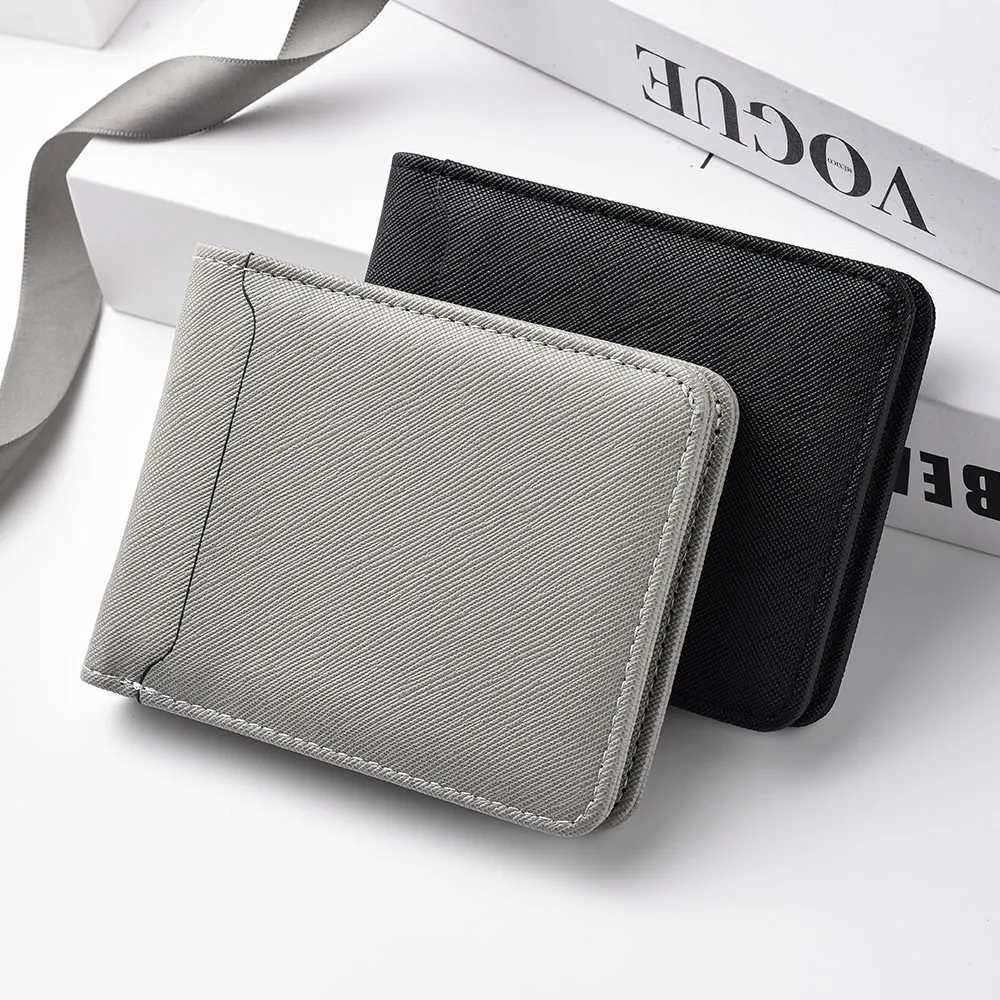 Simple Solid-Color Short Wallet Business Leisure Card Holder Male Wallet ID Card Bank Card Male Wallet Z250725