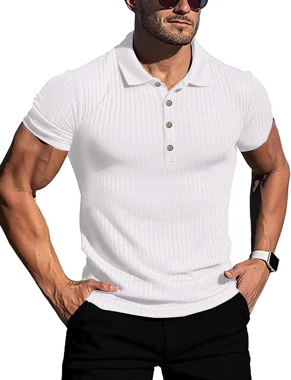 Mens Polo Shirt Solid Color Short-Sleeved T-Shirt Sports Leisure High Quality Fashion Mens Wear XJ250725