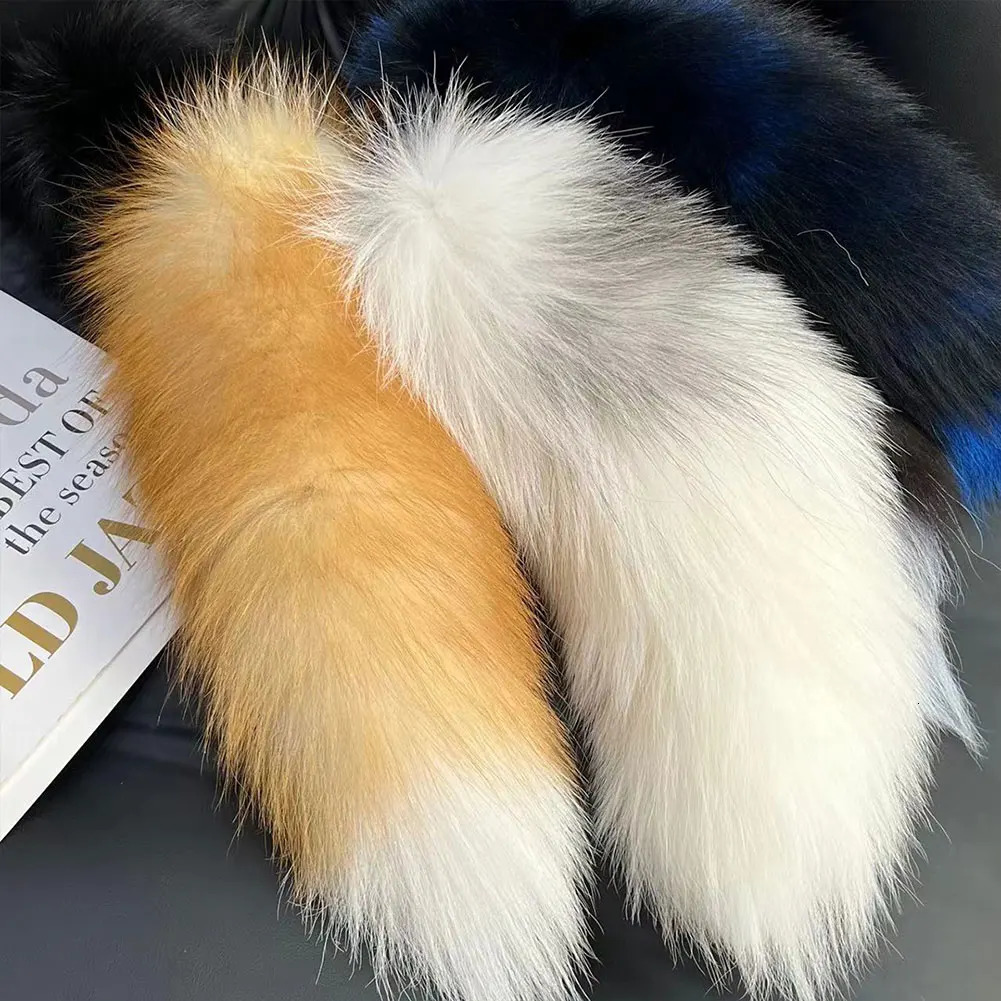 Huge Fluffy Faux Fur Fox Tail Keychain Pendant Cosplay Tail Large Long Cute Wolf Fox Tail Fur Car Keychains for Women Girl 250722