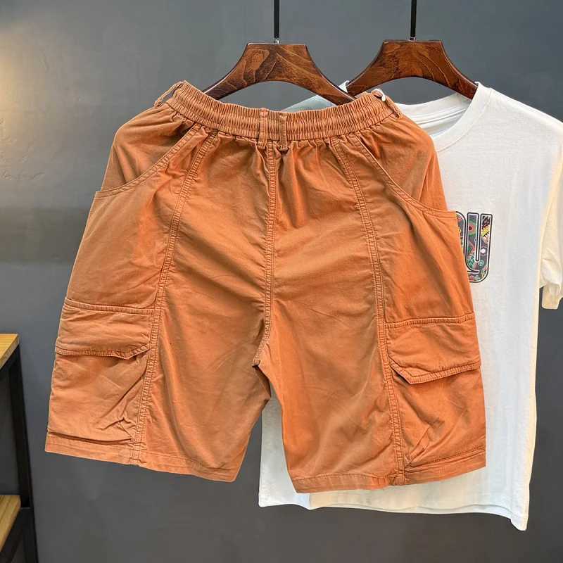 Retro Washed Distressed Workwear Shorts for Men Outdoor Sports Hiking Wear-Resistant Versatile and Elastic Sports Pants W250724