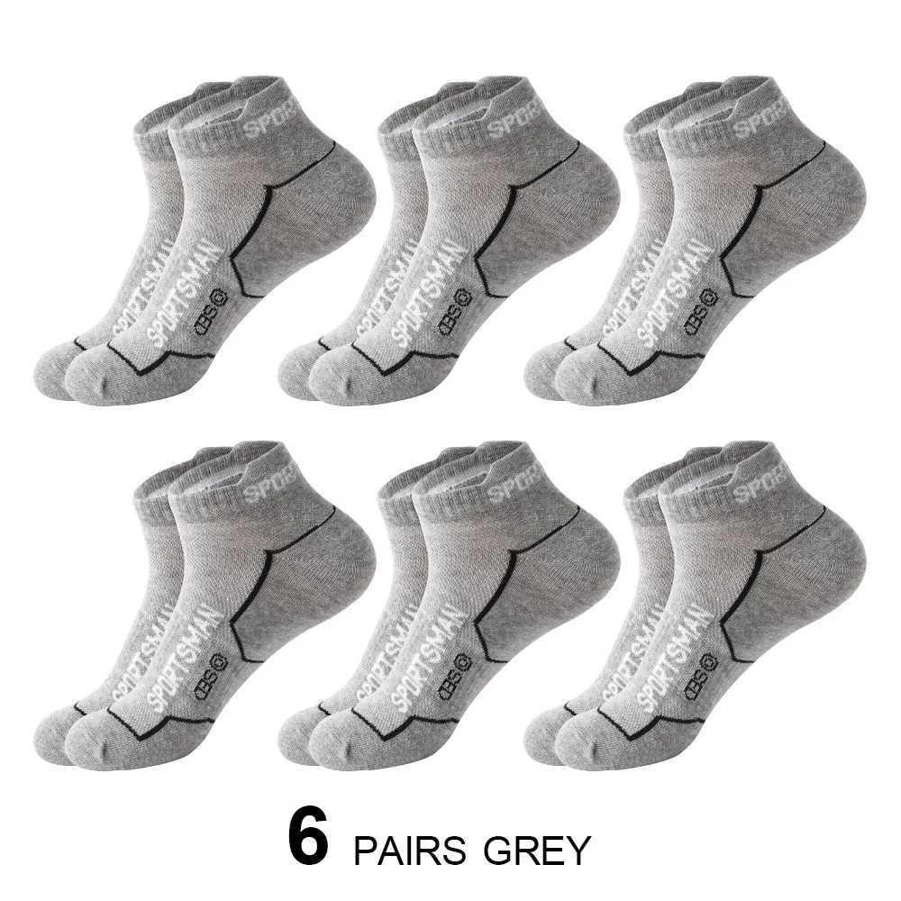6 Pairs High Quality Socks Mens Summer Man Short Socks Breathable Ankle Socks Cotton Sports Socks Black Thin Cut Run Men Socks X250725