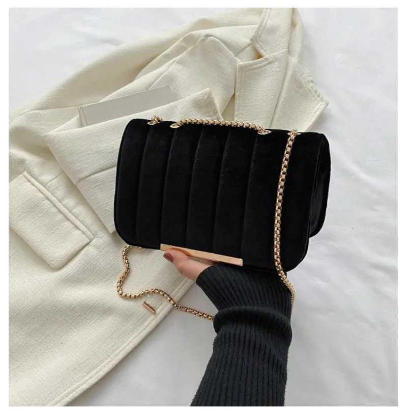 2025 Vintage Velvet Clutch - Adjustable Gold Chain Crossbody Day to Night Luxury Purse Y250725