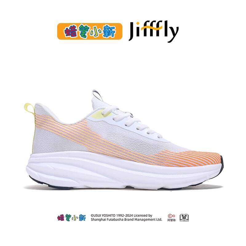 Jifffly Crayon Shin-chan Collaboration Men's Sneakers 2025 New Shock Absorption Rebound Racing Sports Running Shoes