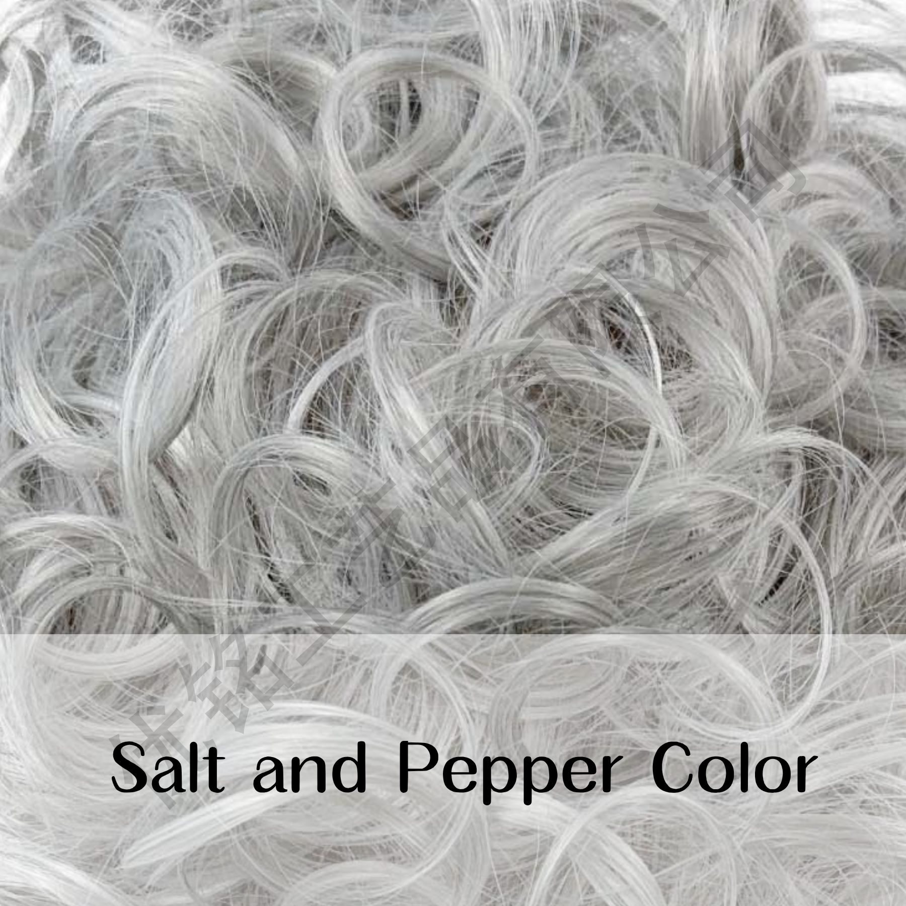 European and American women's medium-length short curly light gray breathable wig, gray-white synthetic silk wig headband