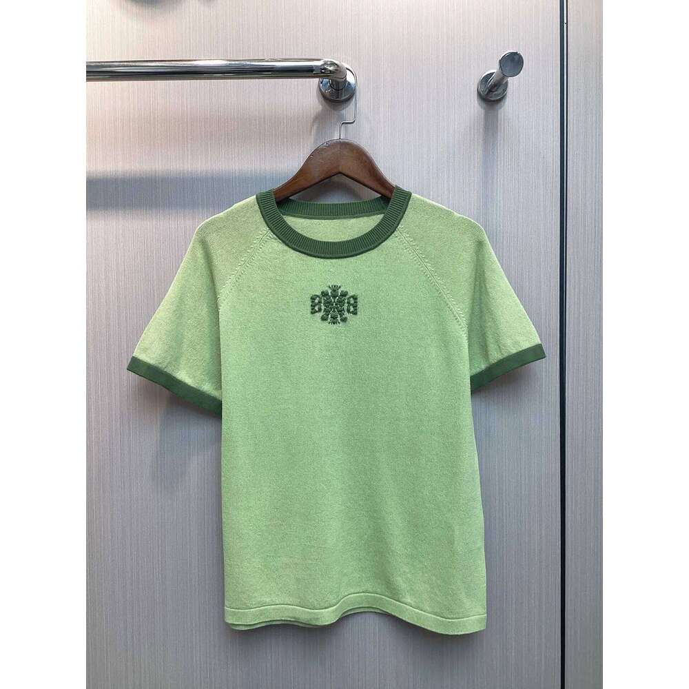 Designer Leisure High Quality 2025 new fashionable embroidered letter pattern temperament commuting short sleeved T-shirt