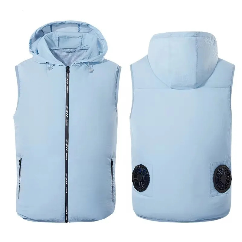 Summer Sport Fan Air Condition Cool Man Woman Travel Ultralight Outdoor Vest Clothes Jacket Sun Windbreaker Fishing Worker 250725