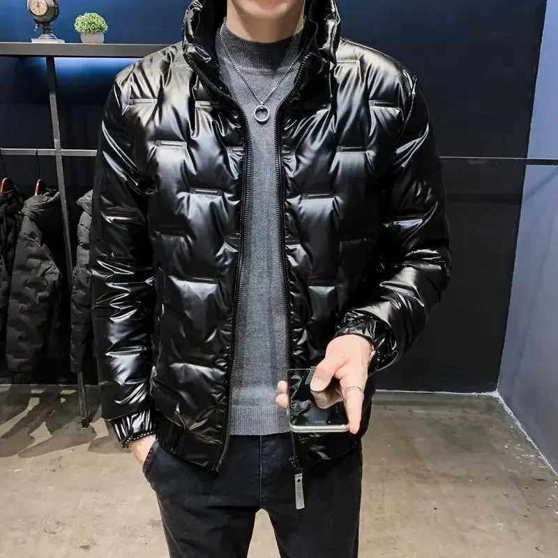 Mens Down Jacket Glossy Male Padded Coats Short Parkas Collared Padding Winter 2024 Outerwear Fashion 2024 Promotion Hot Outer X250725