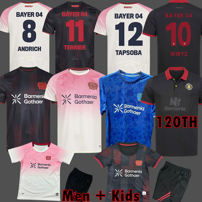 2025 2026 LeverKusen TERRIER ARTHUR Soccer Jerseys Special 25 26 120TH Kit WIRTZ TELLA TAPSOBA SARCO Schick Football Shirt 120 Years Black Kids Kits equipments